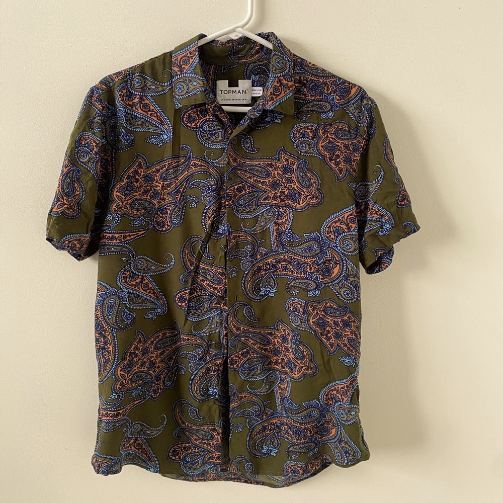 TOPMAN Paisley Casual Shirt - Medium